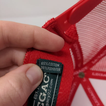 LC Warriors Snapback Trucker Hat Red OSFA Mesh Back Embroidered Legacy