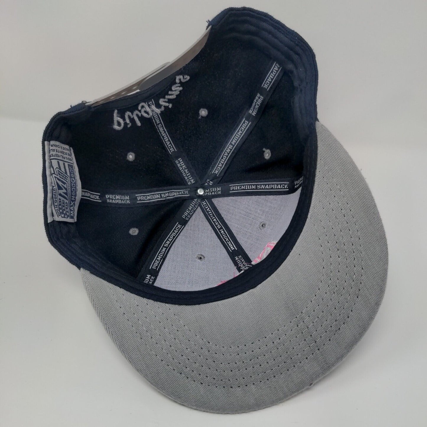 NP Pilgrims Premium Snapback Hat Blue OSFA Adjustable Embroidered Max Headgear