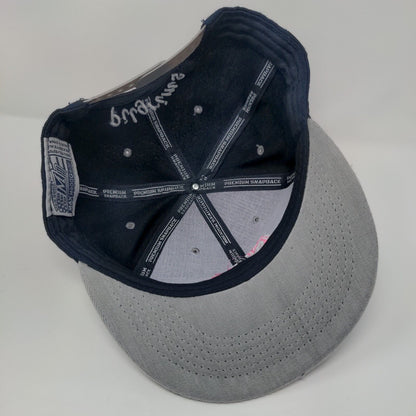NP Pilgrims Premium Snapback Hat Blue OSFA Adjustable Embroidered Max Headgear