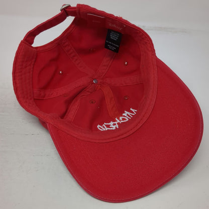 Disney Baseball Cap Red OSFM Mickey Embroidered Adjustable Cotton Slideback Hat