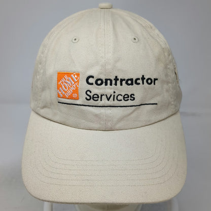 BD&A Baseball Cap Beige OSFM Home Depot Contractor Services Strapback Hat Logo
