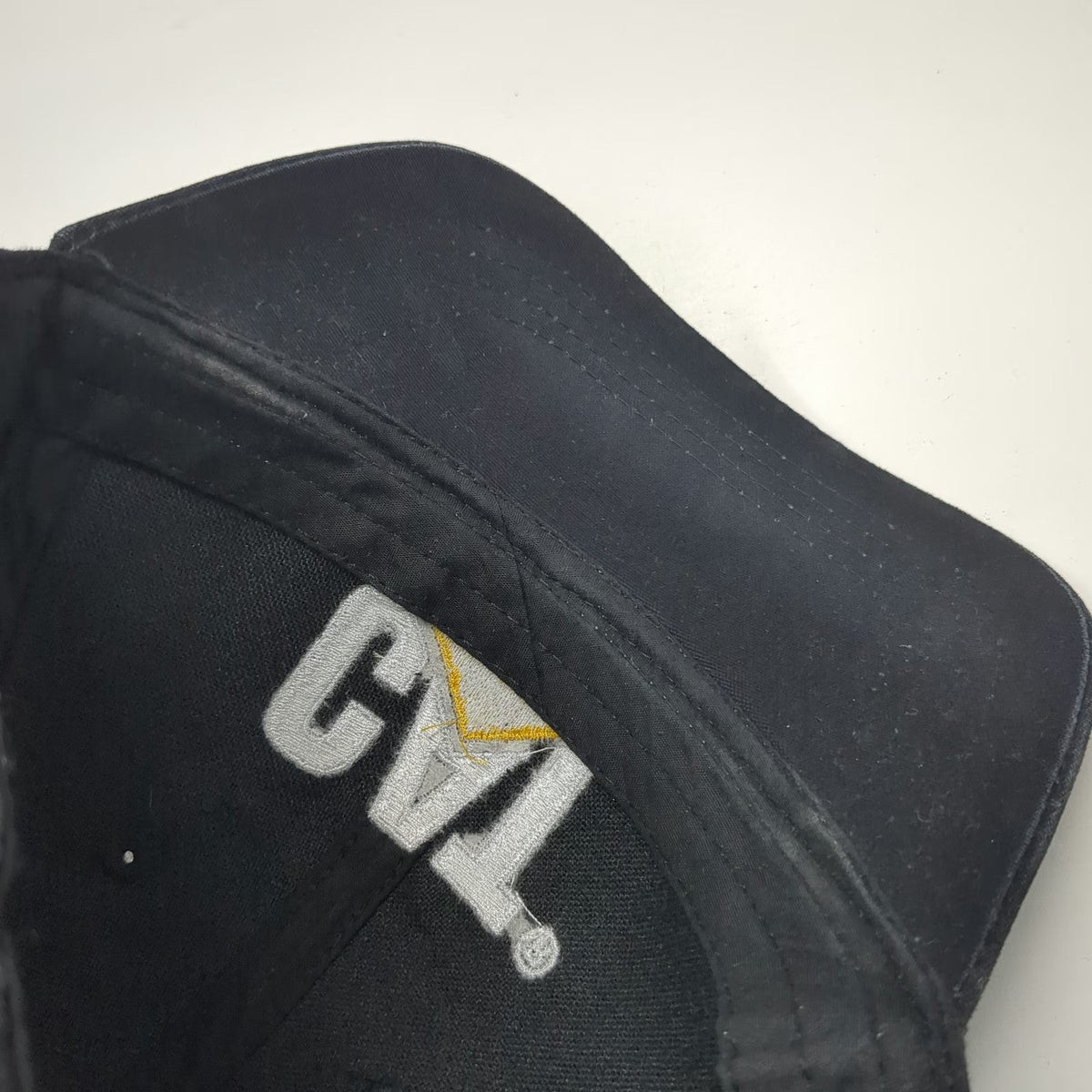 Caterpillar CAT Baseball Cap Black One Size Adjustable Cotton Slideback Hat Logo
