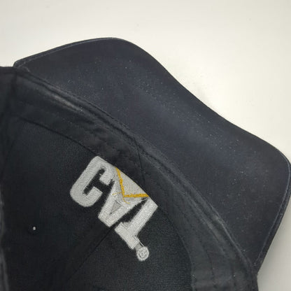 Caterpillar CAT Baseball Cap Black One Size Adjustable Cotton Slideback Hat Logo