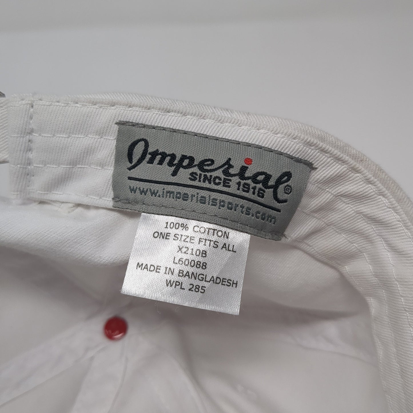 St. Louis Publinx Open Slideback Baseball Cap White One Size Adjustable Imperial