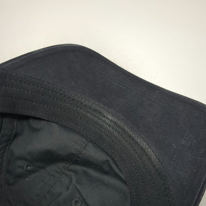 Carhartt Baseball Cap Black One Size Leather Patch Strapback Logo Canvas Hat