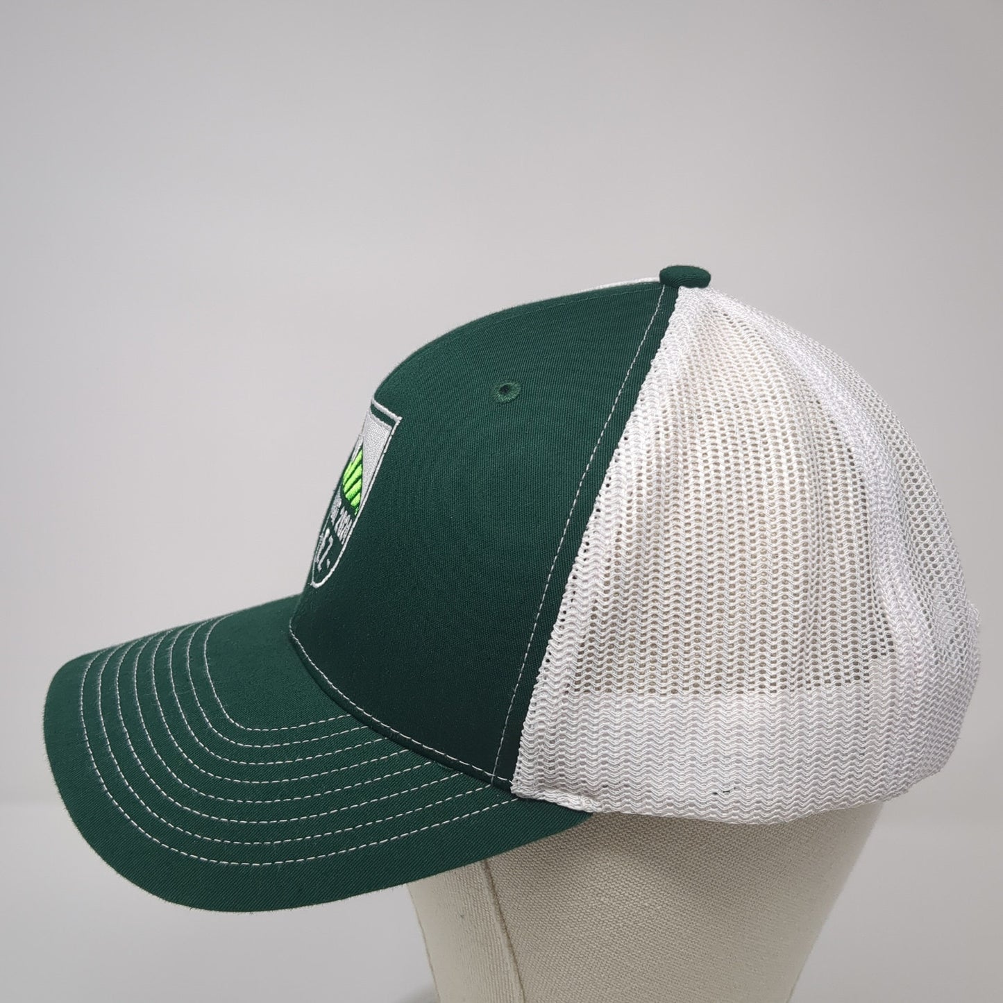 Make 2024 EZ Snapback Trucker Hat Green One Size Adjustable Mesh Back Richardson