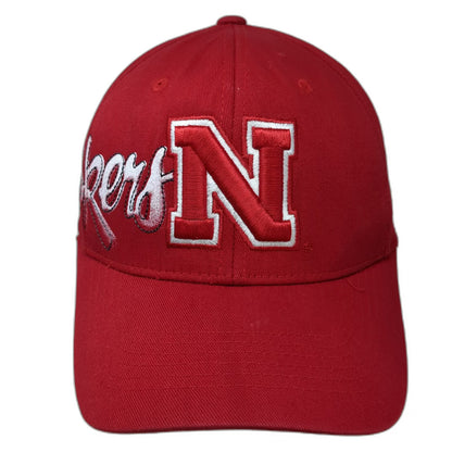 Nebraska Huskers NCAA Top of the World Red One Size Cap Stretch Fit Script Hat
