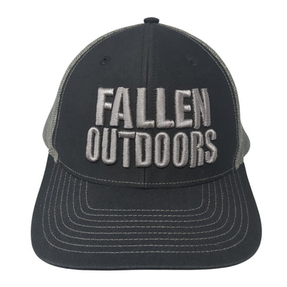 Fallen Outdoors Snapback Trucker Hat Black One Size Mesh Back Richardson