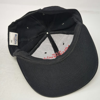 Beechfield Snapback Hat Black One Size RAF Mildenhall 100% Cotton Baseball Cap