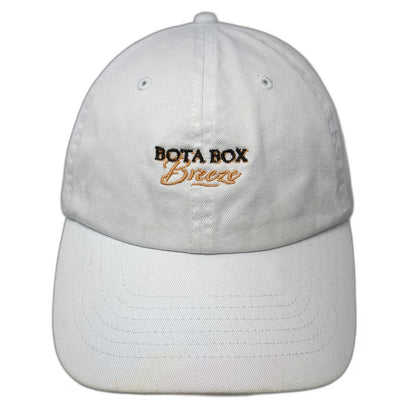 Bota Box Breeze White Baseball Cap One Size Cotton Slideback Adjustable Hat