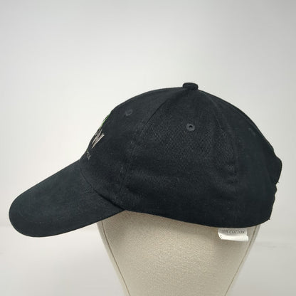 Work Out World WOW Gym Baseball Cap Black One Size Cotton Logo Hat Slideback