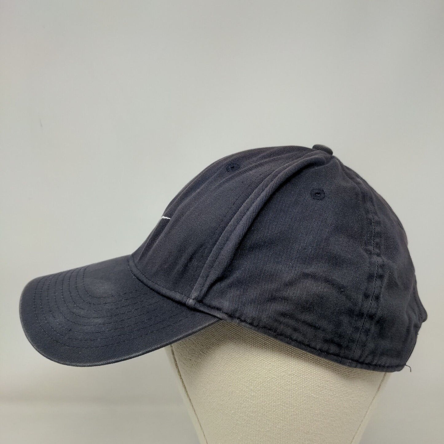 Nike Strapback Hat Blue OSFA Embroidered Swoosh Just Do It 6 Panel