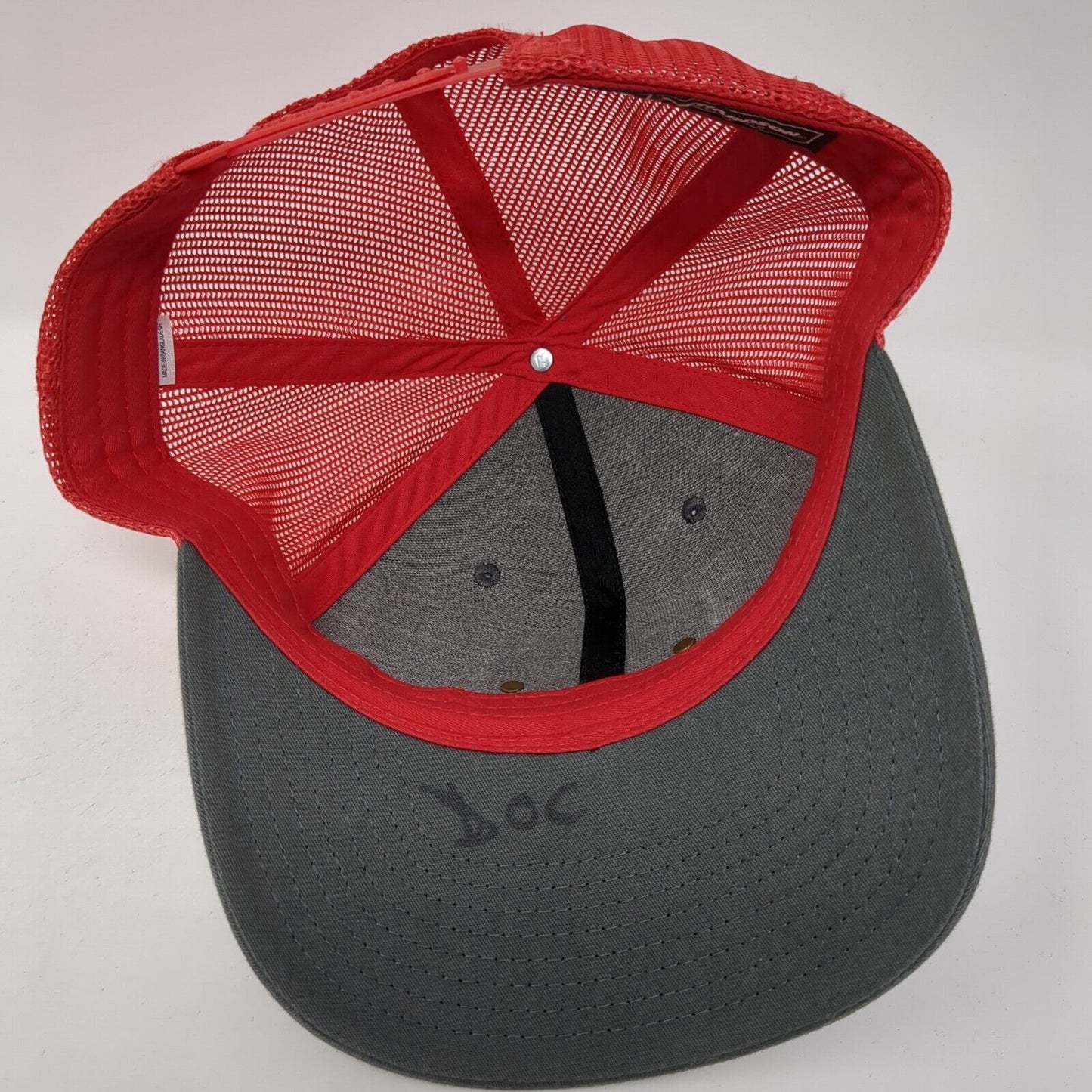 NFD Leather Patch Snapback Mesh Back Trucker Hat Multicolor One Size