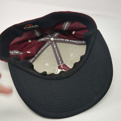 Pukka Baseball Cap Red Black One Size Abington Ghosts Performance Stretch Hat