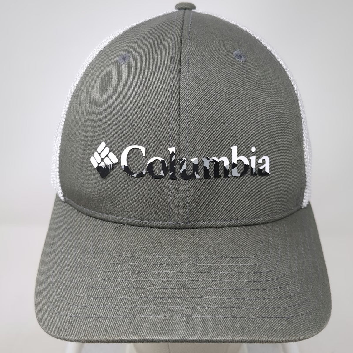 Columbia Baseball Cap Gray One Size Mesh Back Snapback Hat Outdoor Fishing Sport
