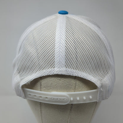 208 Anglers Snapback Mesh Back Trucker Hat Blue One Size Embroidered