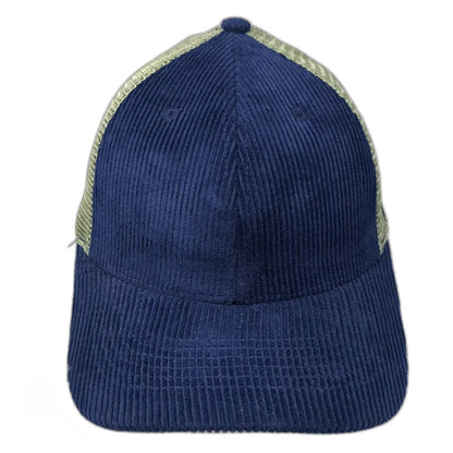 Spacecraft Trucker Hat Blue Green One Size Corduroy Mesh Topo Map Snapback