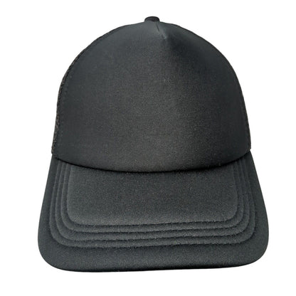 Unbranded Snapback Mesh Back Trucker Hat Black One Size Blank Adjustable