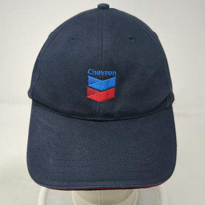 Chevron Baseball Cap Blue Red One Size Slideback Embroidered Logo Buckle Hat