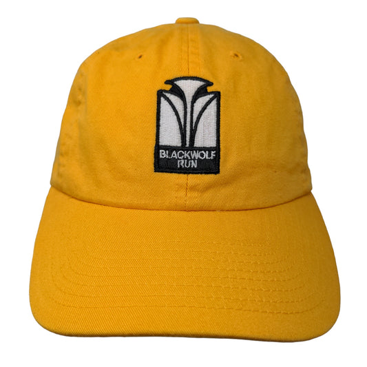 American Needle Men's Slideback Hat Yellow Adjustable Embroidered Blackwolf Run