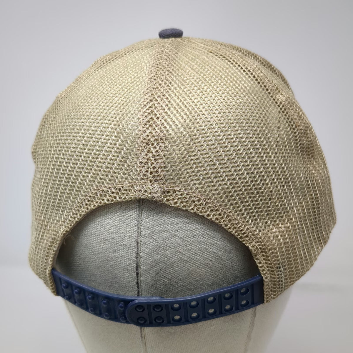 Cobra Caps Trucker Hat Beige Blue One Size Mesh Snapback NECO Omaha Embroidered