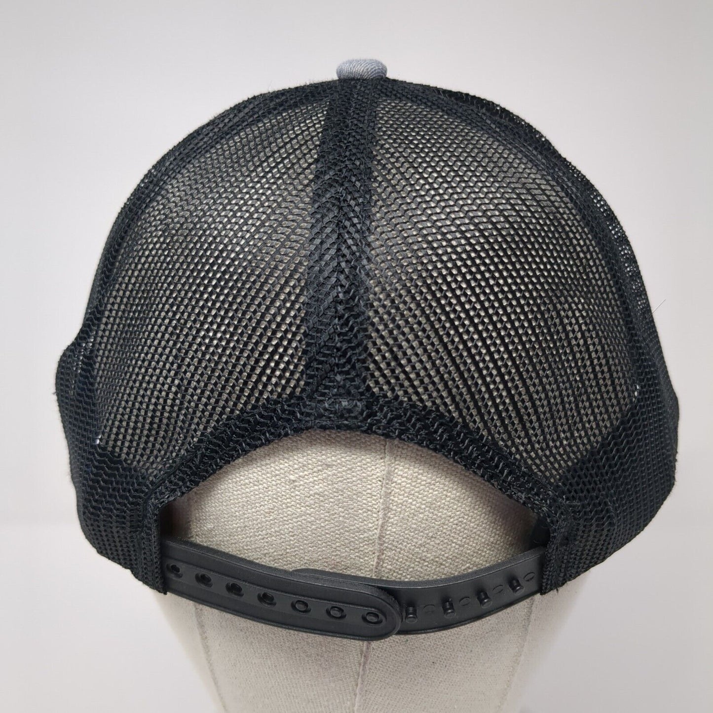 JSP Snapback Mesh Back Trucker Hat Gray One Size Port Authority 6 Panel