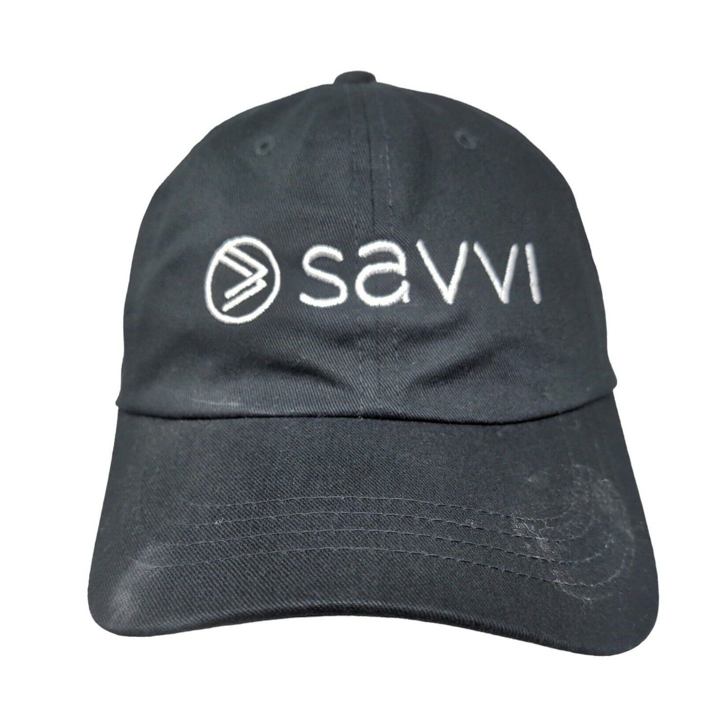 SAVVI Slideback Hat Black One Size Adjustable Embroidered The Classics Yupoong