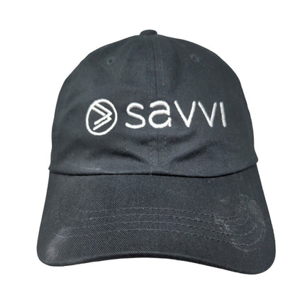 SAVVI Slideback Hat Black One Size Adjustable Embroidered The Classics Yupoong