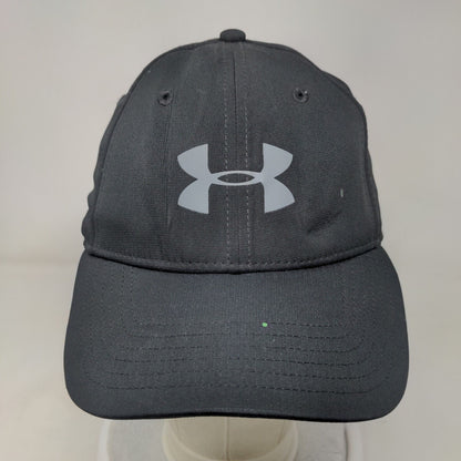 Under Armour Logo Fitted Hat Black Large/XL Solid Vent Holes 6 Panel