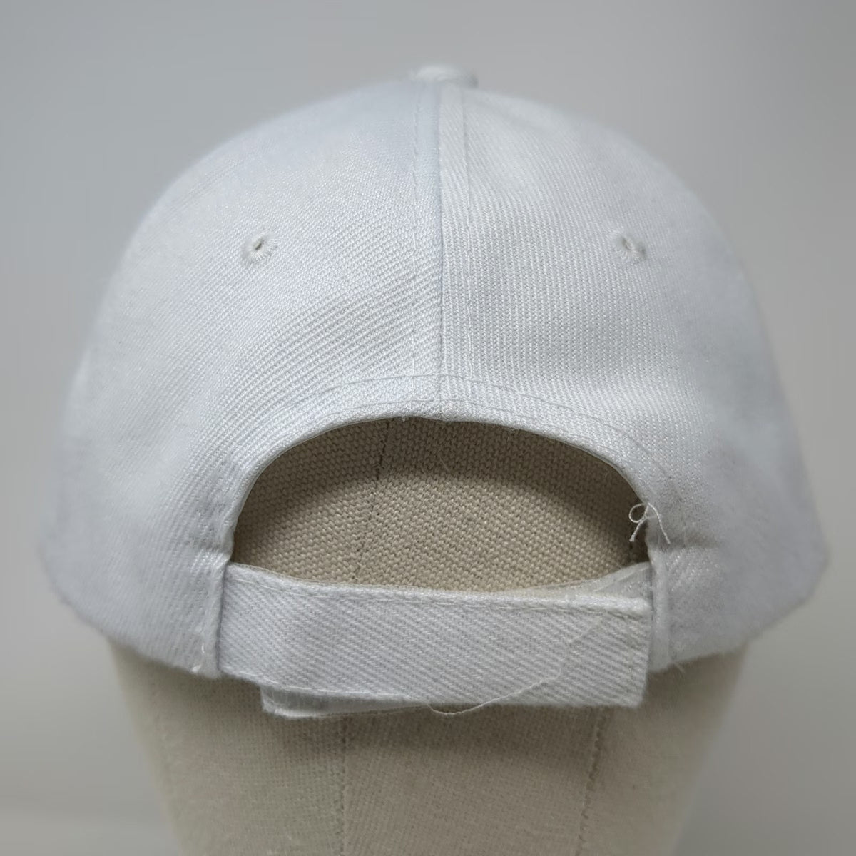White Atlantic City NJ One Size Baseball Cap Hat Embroidered Adjustable Strap