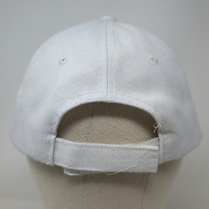 White Atlantic City NJ One Size Baseball Cap Hat Embroidered Adjustable Strap