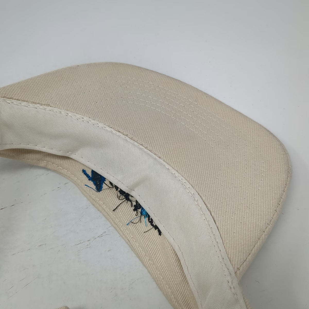 Coastal Headwear Visor Beige One Size Strapback Capt Dave's Whale Beach Hat