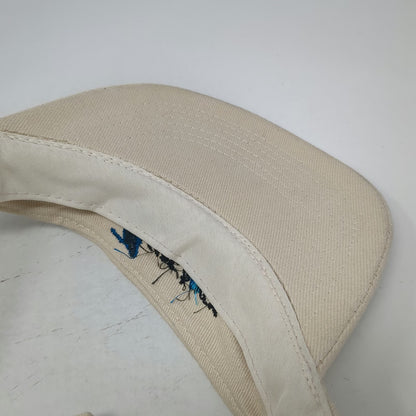 Coastal Headwear Visor Beige One Size Strapback Capt Dave's Whale Beach Hat