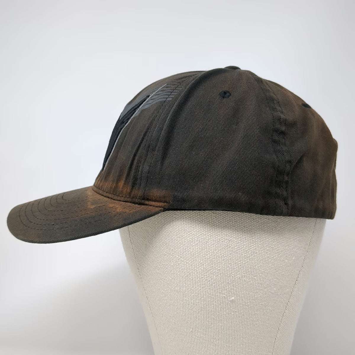 Hoskis 5 Panel Black Hat M Flexfit Embroidered Waterski Water Sports Logo