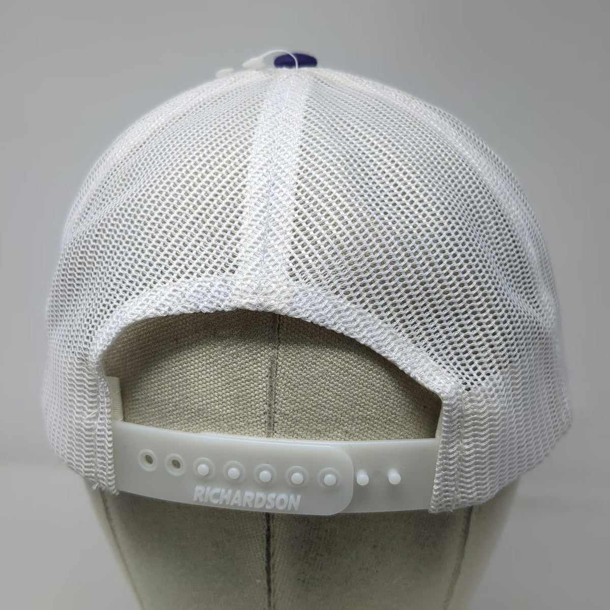 Richardson Trucker Hat Purple White One Size Rainbow Love Barefoot Logo Mesh