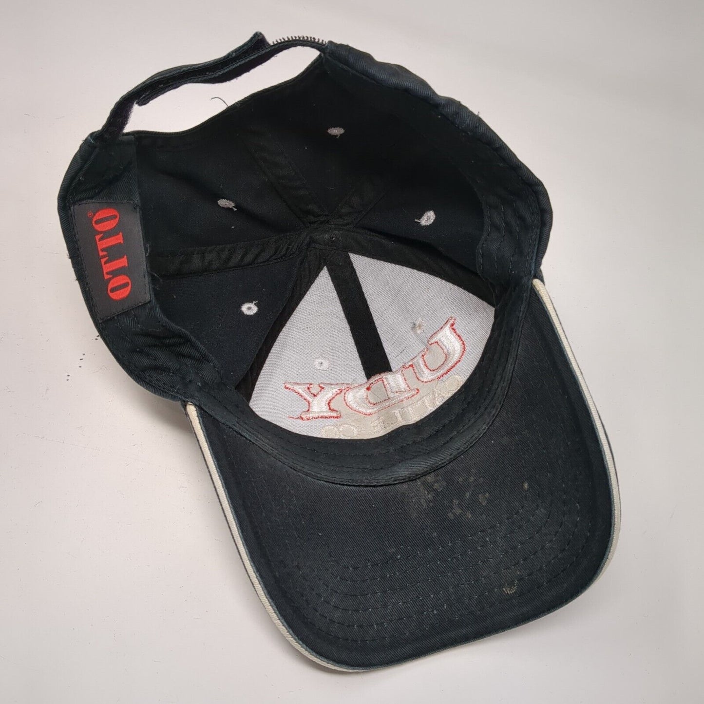 UDY Cattle Co Strapback Hat Black OSFA Adjustable Embroidered Otto