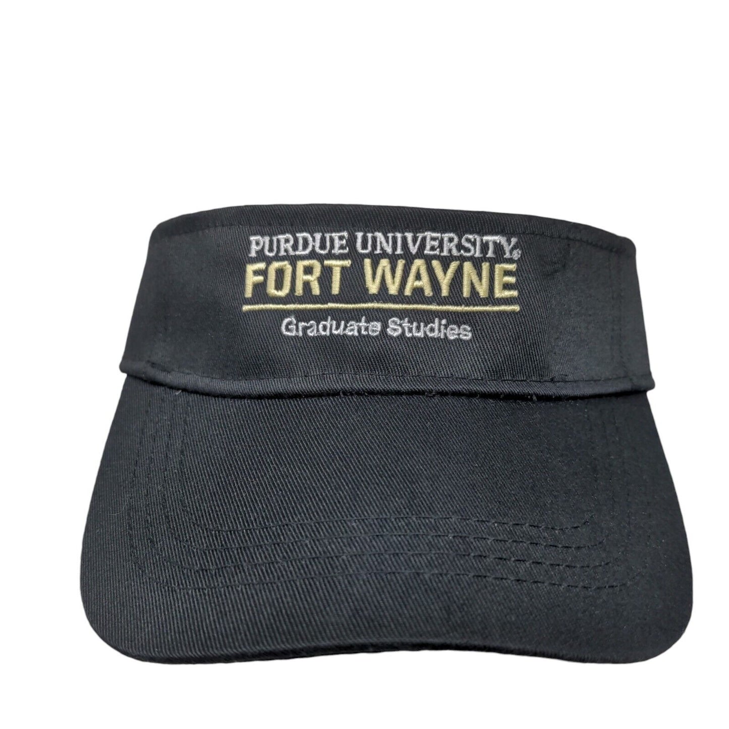 Purdue University Fort Wayne Graduate Studies Sun Visor Cap Hat Black OSFM