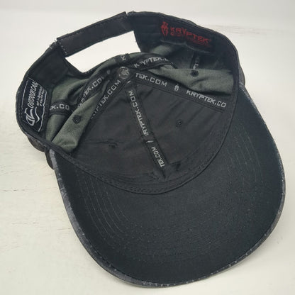Kryptek Baseball Cap Black One Size Typhon Camo Spartan Patch Strapback Hat