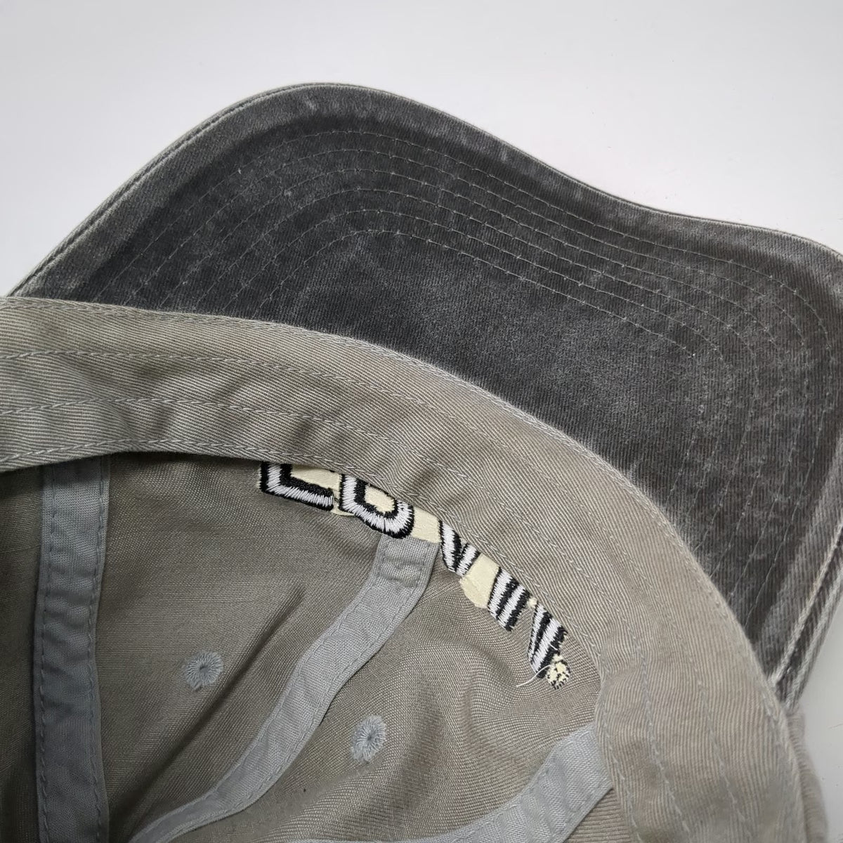 Port Authority Baseball Cap Beige Gray One Size FRAM Two-Tone Embroidered Hat