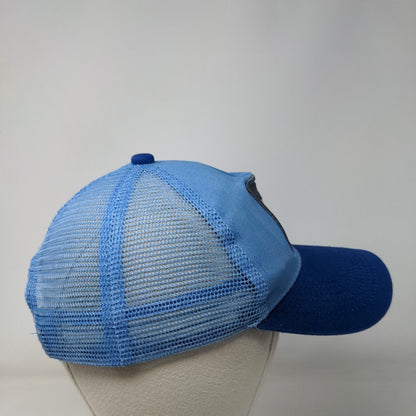 Wise Ass Snapback Trucker Hat Blue One Size Adjustable Embroidered Mesh Back