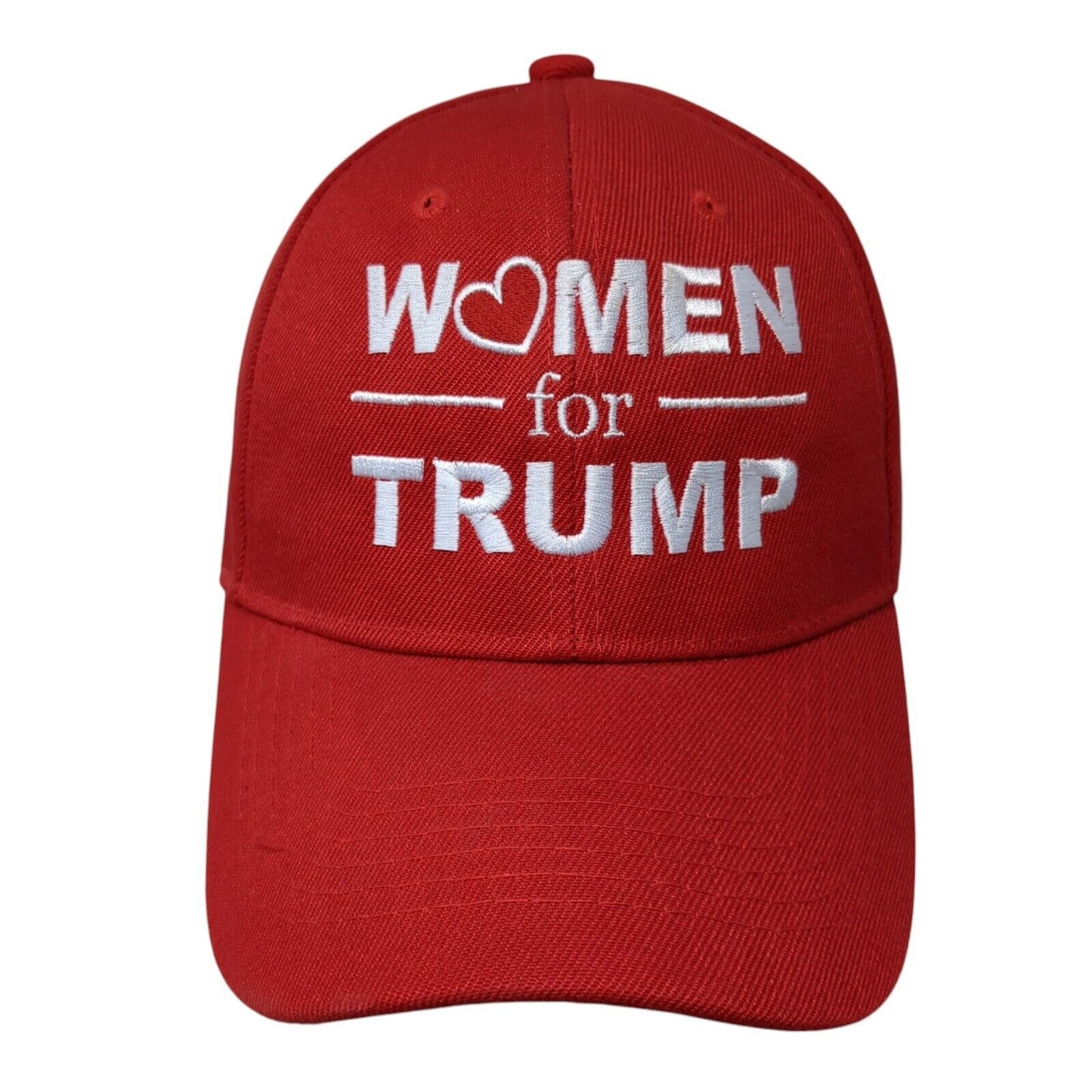 Women For Trump Strapback Hat Red One Size Adjustable Embroidered Vented Holes