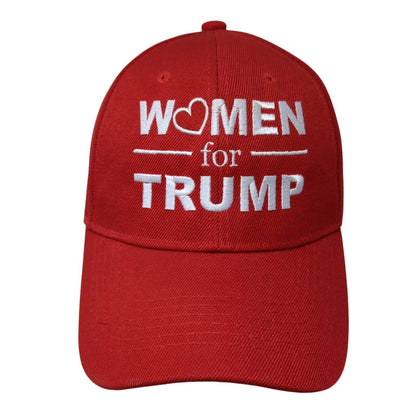 Women For Trump Strapback Hat Red One Size Adjustable Embroidered Vented Holes
