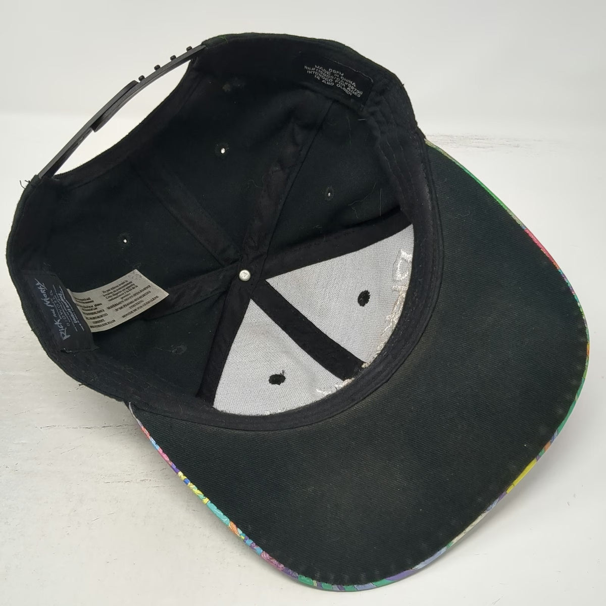Bioworld Snapback Black One Size Rick and Morty Graphic Brim Embroidered Hat
