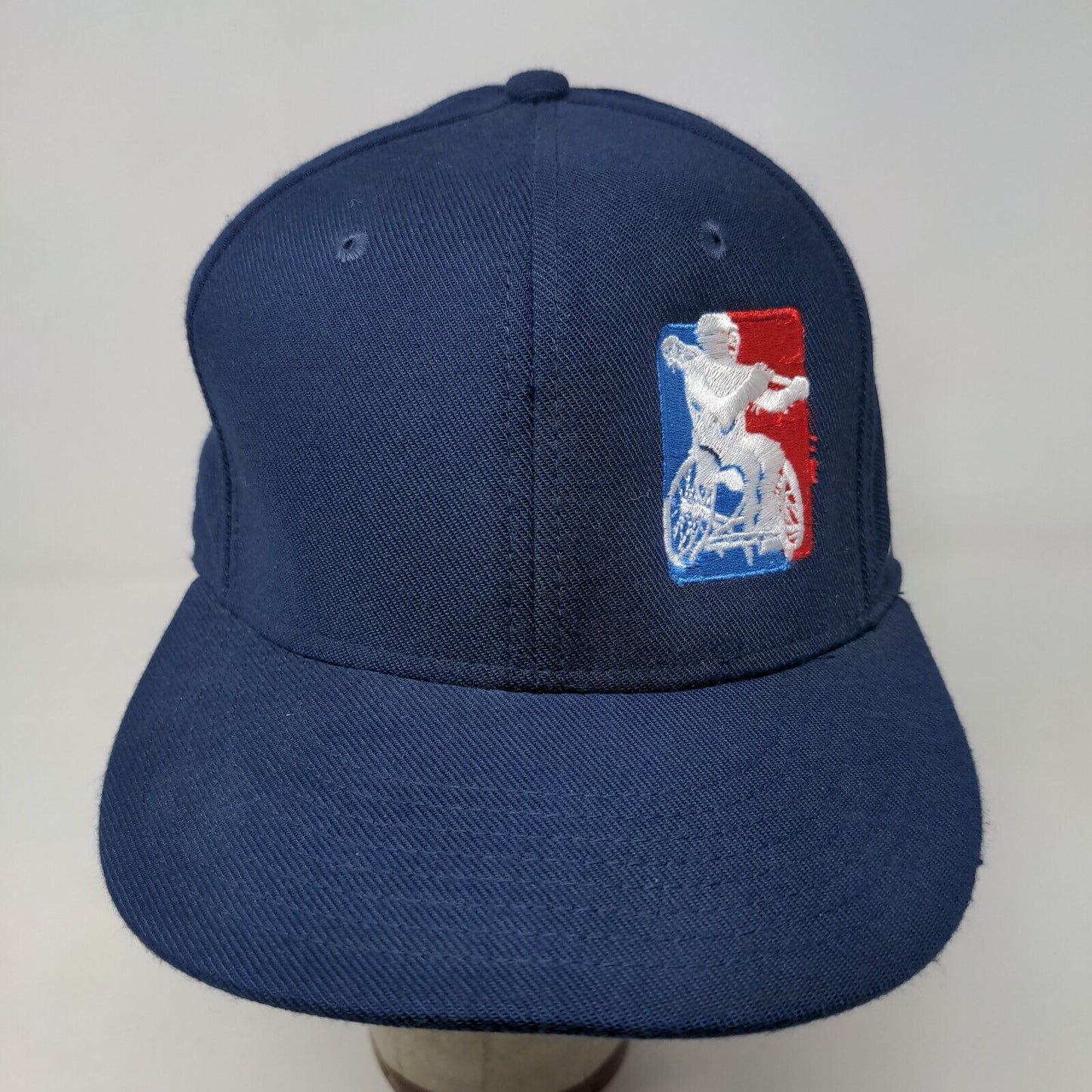 Nike Men's Fitted Hat Blue Size L/XL Embroidered WLUSA Wheelchair Lacrosse Logo