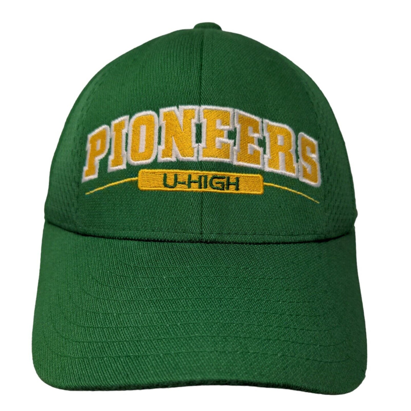 Richardson Men's Fitted Hat Green Size S-M Embroidered U-High Pioneers Logo