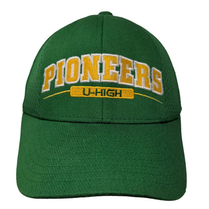 Richardson Men's Fitted Hat Green Size S-M Embroidered U-High Pioneers Logo