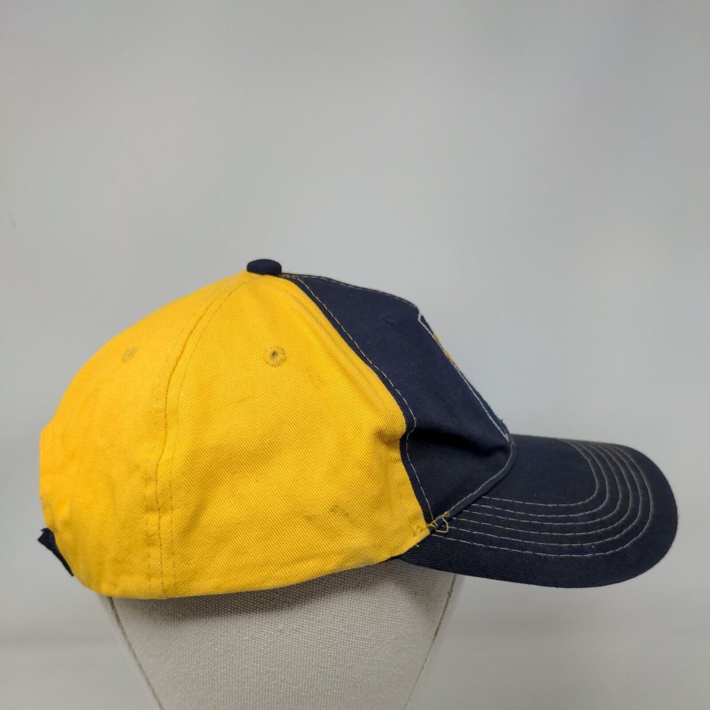 NBA Indiana Pacers Strapback Hat Blue Yellow Embroidered Logo Main Gate