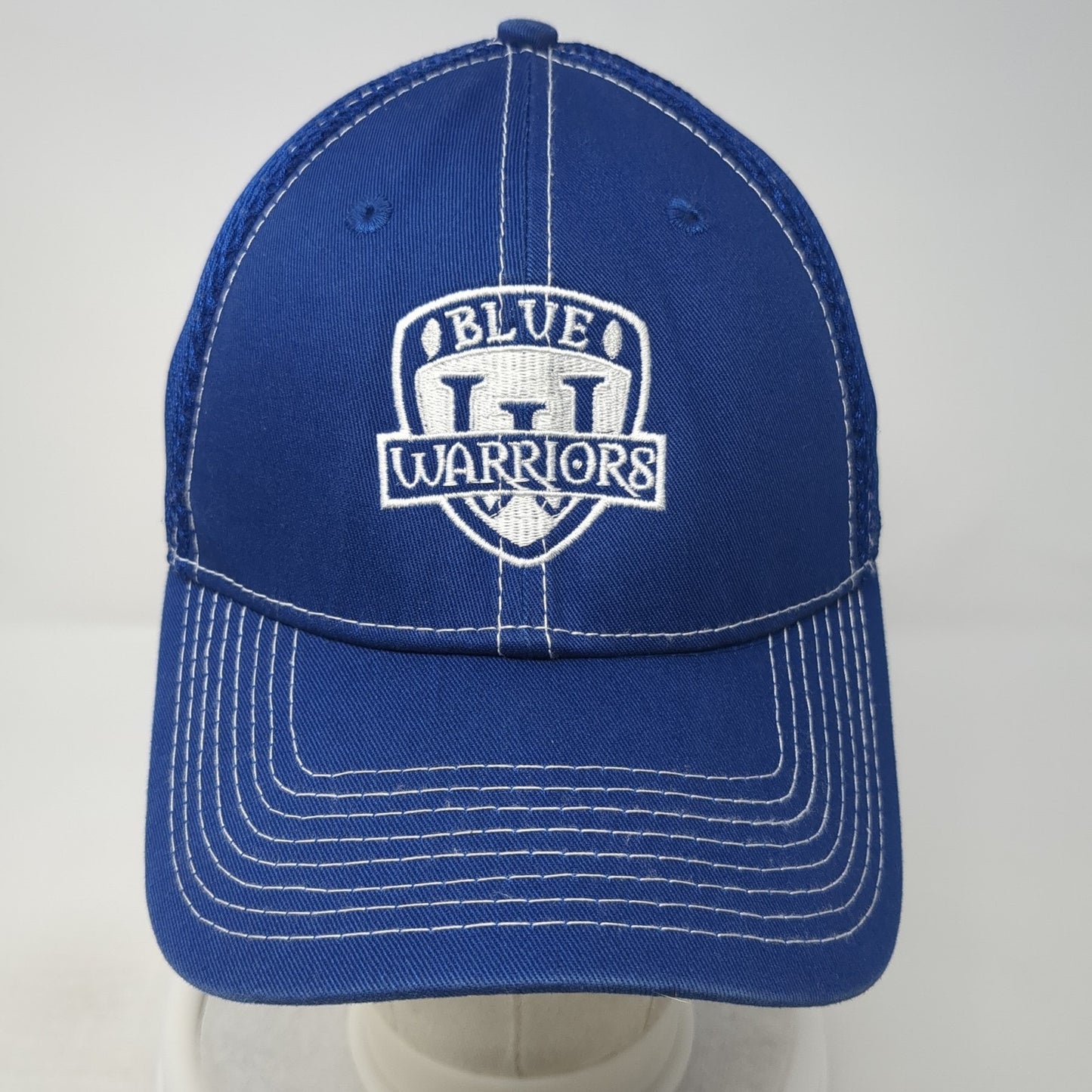 Blue Warriors Fitted Trucker Hat Blue One Size Embroidered Mesh Back New Era