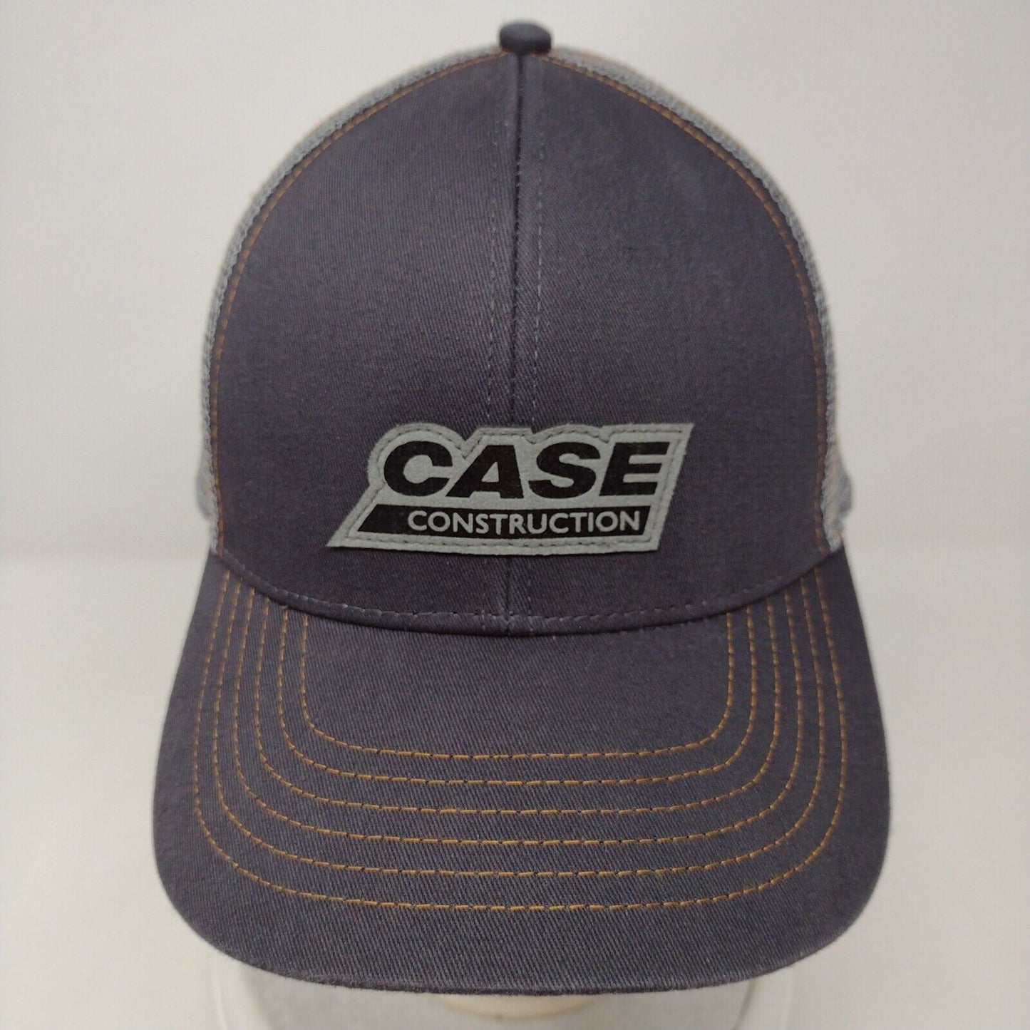 Case Construction Snapback Trucker Hat Gray OSFA Mesh Back K-Products