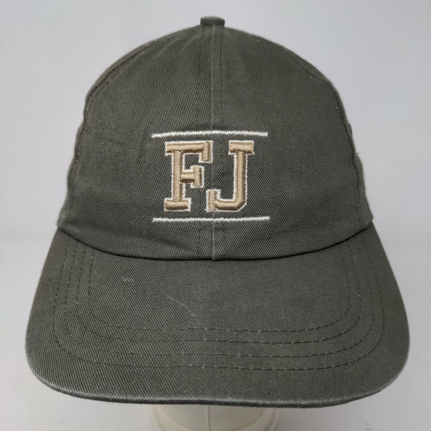 Footjoy Men's Slideback Hat Brown Green Embroidered FJ Logo Made USA